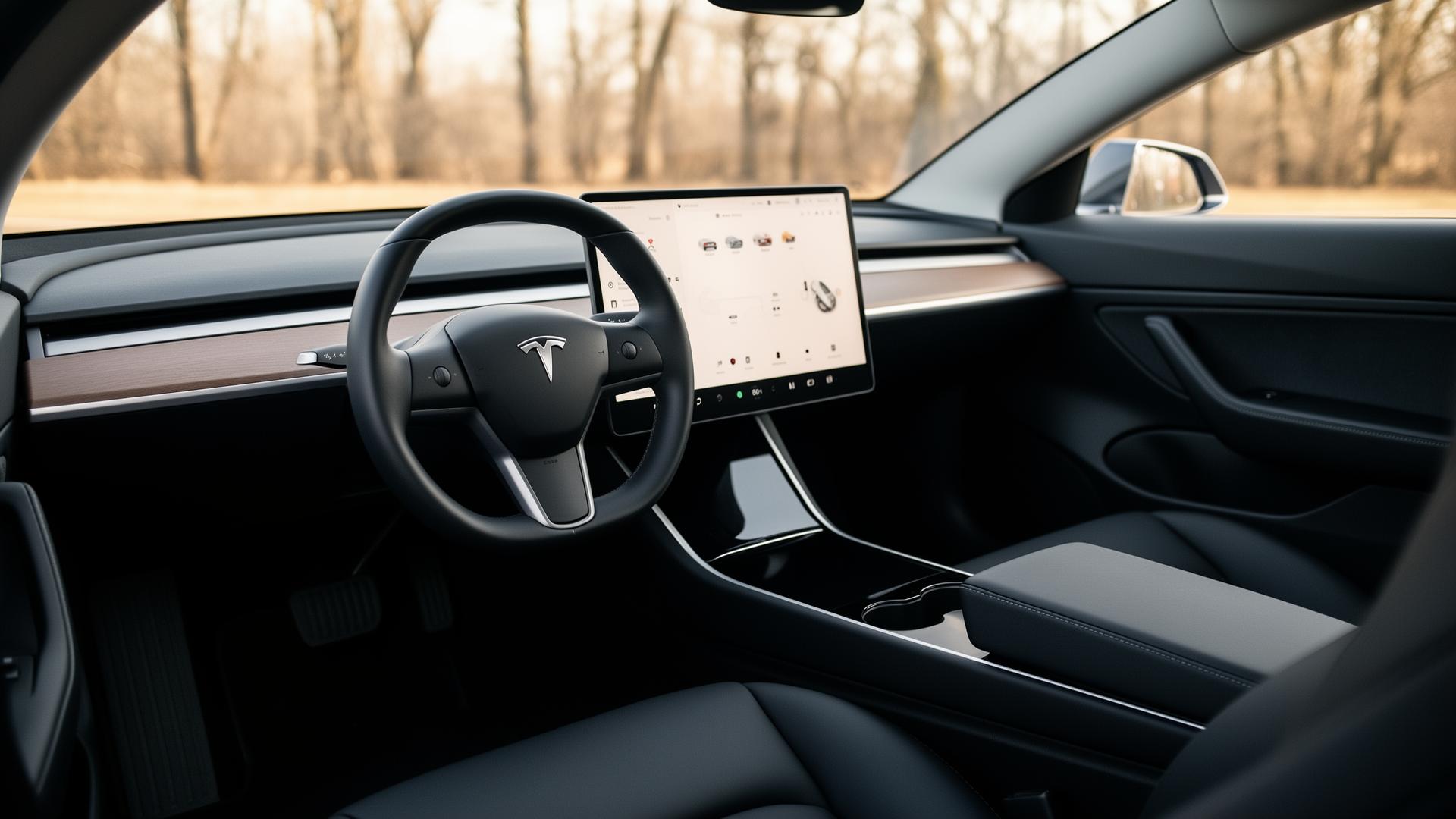 WiTaxi Tesla taxi interior in Montreal