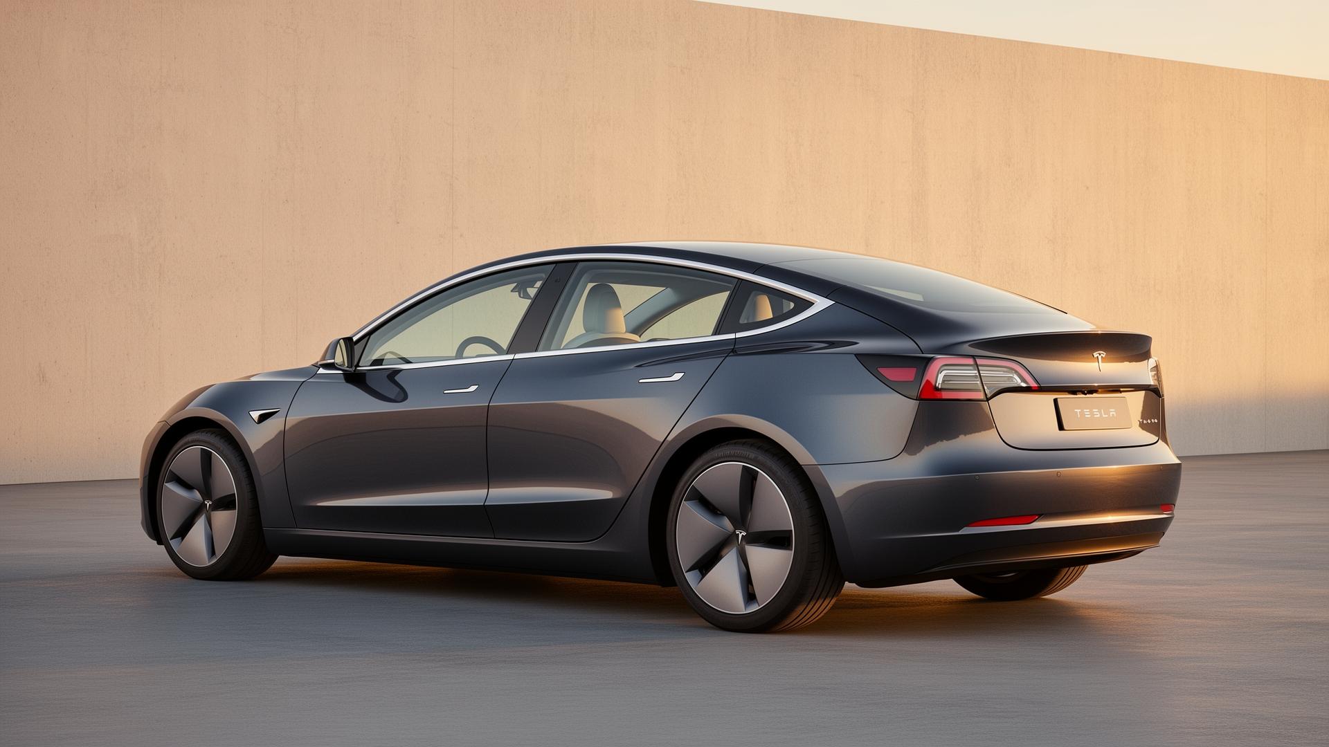 WiTaxi 2024 Tesla Model 3 — West Island taxi, rear three-quarter view